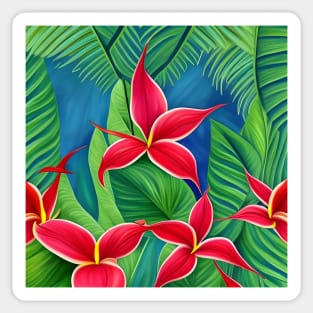 Tropical Flowers Four Sticker